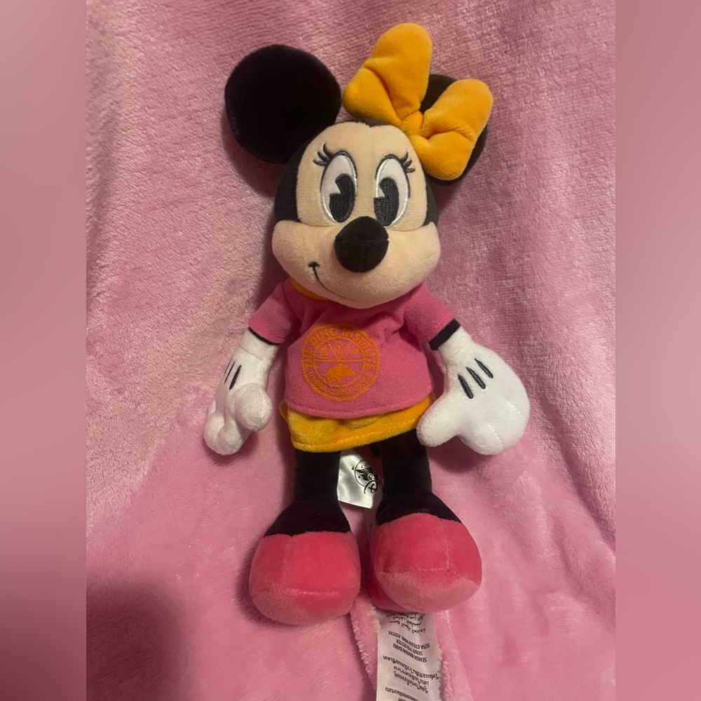 Disney Minnie Mouse Plush Toy - Pink and Yellow NWOT no longer in production